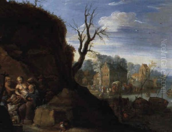 Die Versuchung Des Heiligen Antonius Oil Painting by Joseph van Bredael