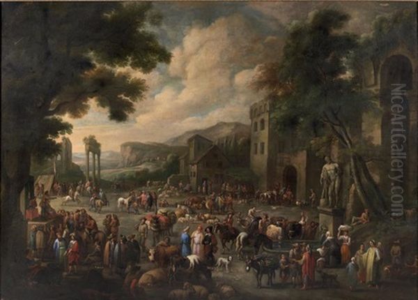 Scene De Marche Oil Painting by Peeter van Bredael