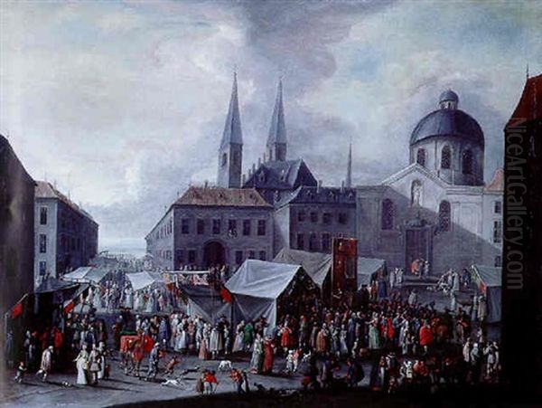 Scene De Foire Oil Painting by Peeter van Bredael