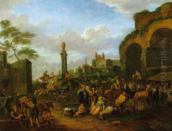 Roemisches Capriccio Oil Painting by Peeter van Bredael