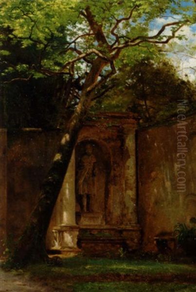 Parti Fra Parken Ved Villa D'este Oil Painting by Niels (Anders) Bredal