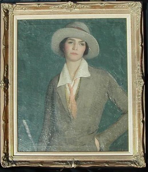 Portrait Of Miss Guerie Scott Oil Painting by Rae Sloan Bredin