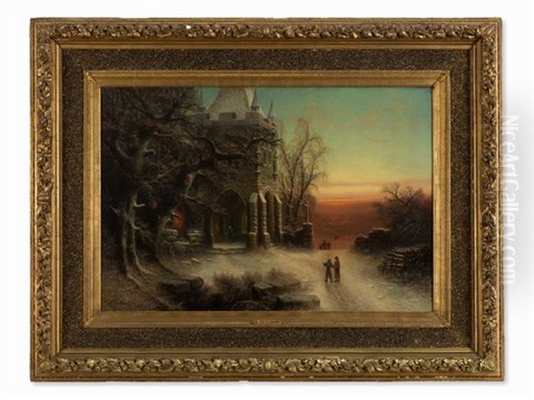 Klosterportal Bei Admont Oil Painting by Albert Bredow