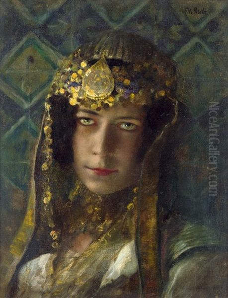 Orientalin Mit Goldschmuck Oil Painting by Ferdinand Max Bredt