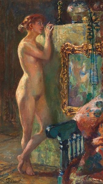 In The Studio I Oil Painting by Ferdinand Max Bredt