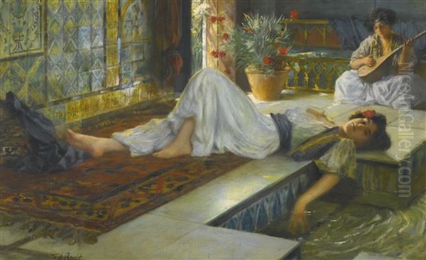 Afternoon Repose Oil Painting by Ferdinand Max Bredt