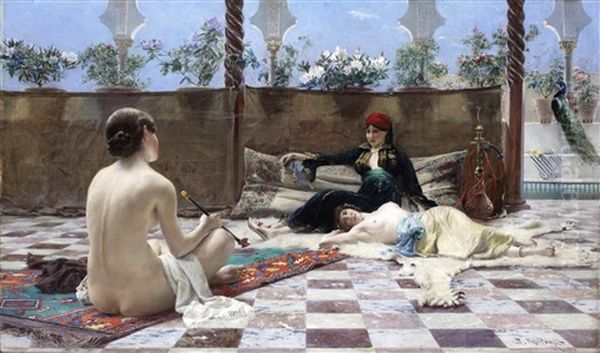 Femmes Turques Oil Painting by Ferdinand Max Bredt