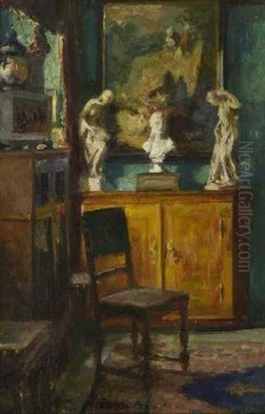 Interieur Oil Painting by Ferdinand Max Bredt