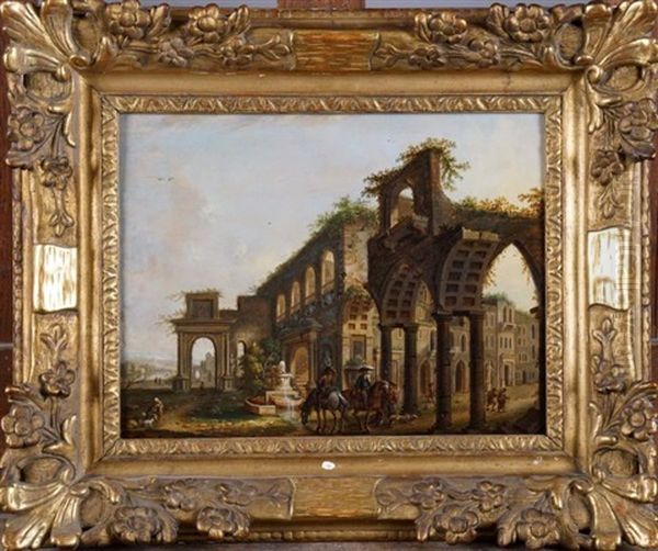 Paysage Anime Avec Ruines Oil Painting by Bartholomeus Breenbergh