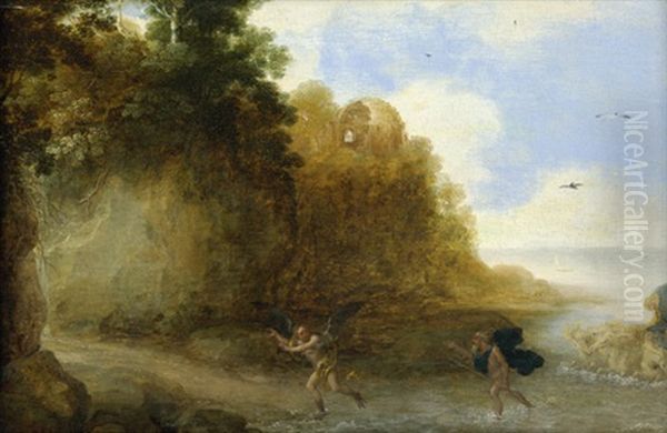 Landschaft Mit Neptun Und Coronis Oil Painting by Bartholomeus Breenbergh