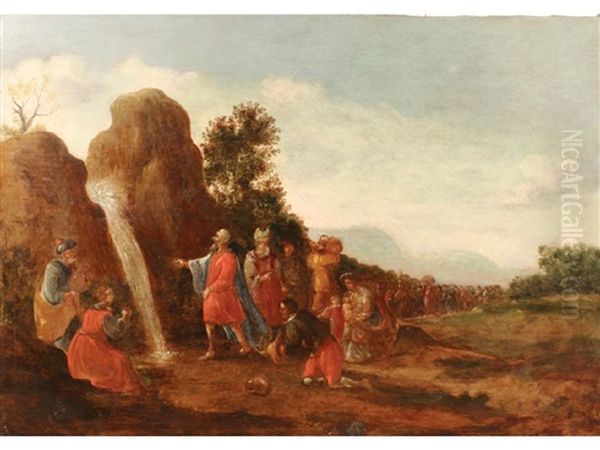 Old Testament Scenes (pair) Oil Painting by Bartholomeus Breenbergh