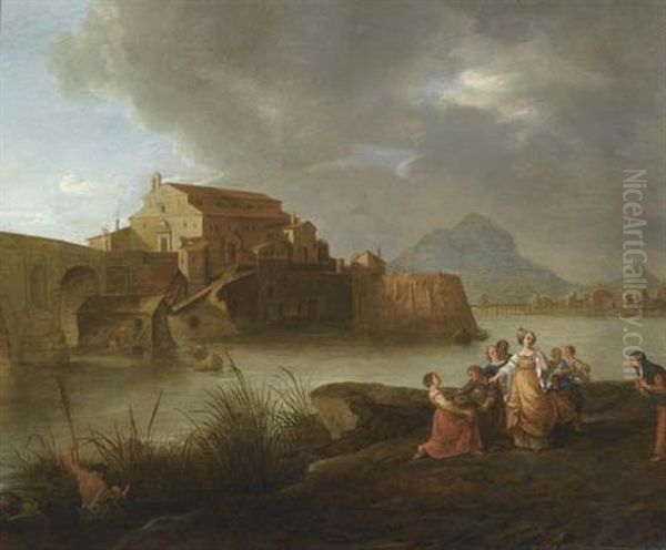 Die Auffindung Moses Oil Painting by Bartholomeus Breenbergh