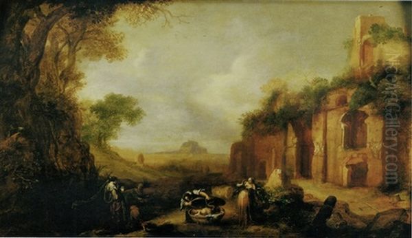 The Finding Of Erichthonius Oil Painting by Bartholomeus Breenbergh