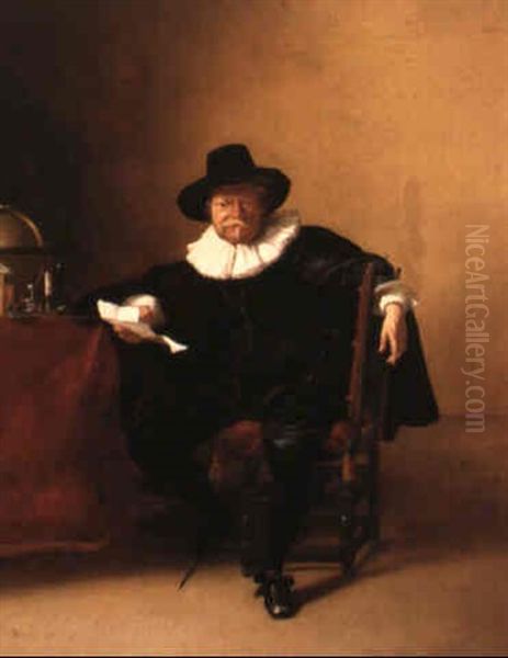 Portrait Of A Gentleman Oil Painting by Bartholomeus Breenbergh