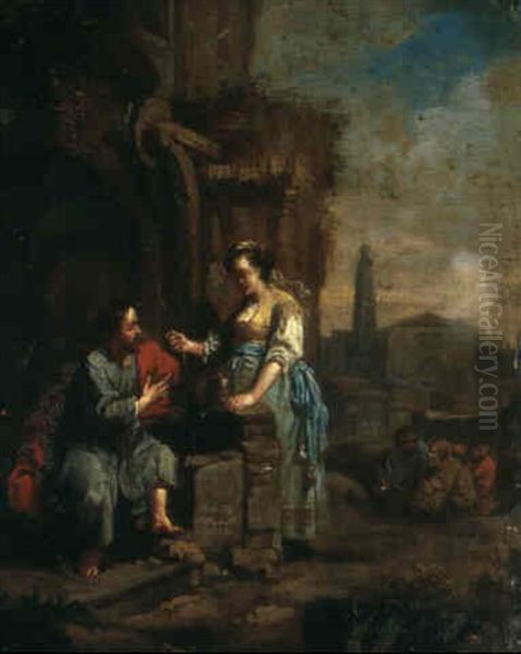 Jesus Och Den Samaritiska Kvinnan Oil Painting by Bartholomeus Breenbergh