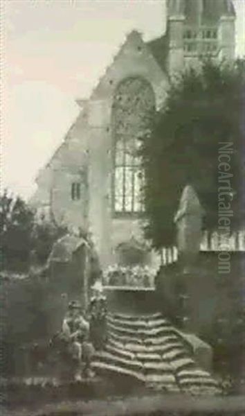 Serenade Outside The Cathedral by Paul Henri Breham