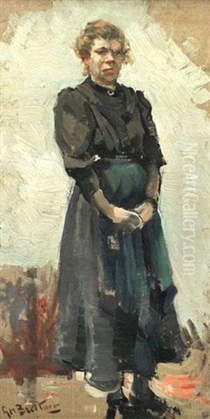 Study Of A Woman Oil Painting by George Hendrik Breitner