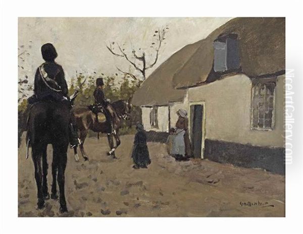 Yellow Riders On A Search Oil Painting by George Hendrik Breitner