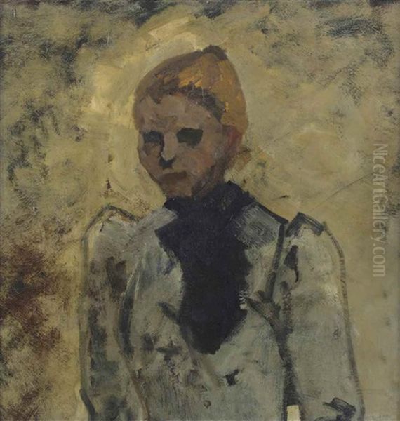 Portrait Of A Koffiepikster Oil Painting by George Hendrik Breitner