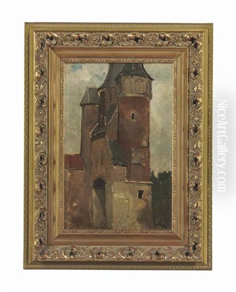 A Study For A Castle Oil Painting by George Hendrik Breitner