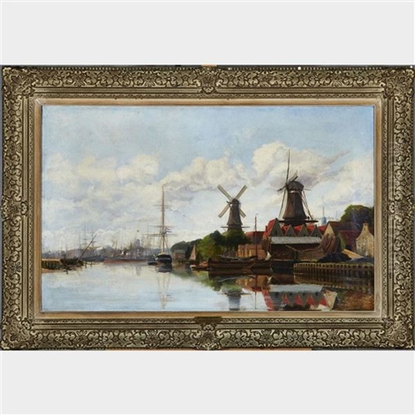 On The Scheldt Oil Painting by George Hendrik Breitner