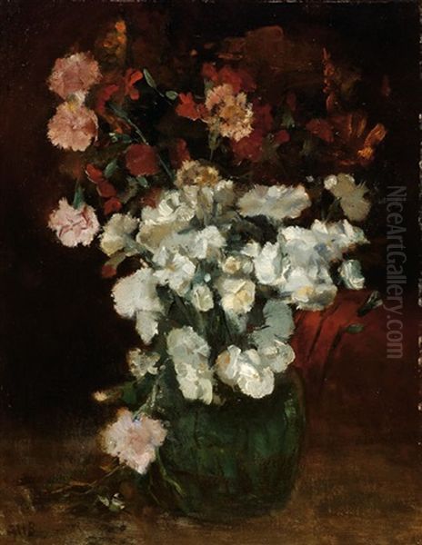 Still Life Of Flowers Oil Painting by George Hendrik Breitner