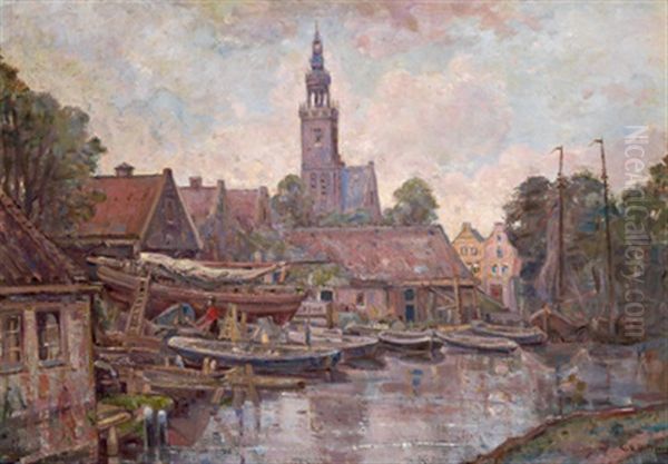 Die Bootswerft Oil Painting by George Hendrik Breitner