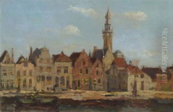 Blick Auf Den Hafen Von Veere Oil Painting by George Hendrik Breitner