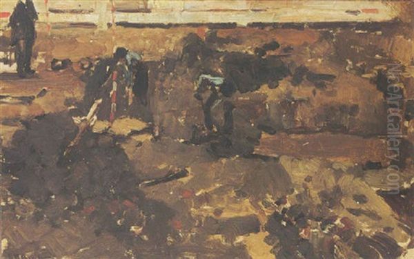 Grondwerkers Oil Painting by George Hendrik Breitner