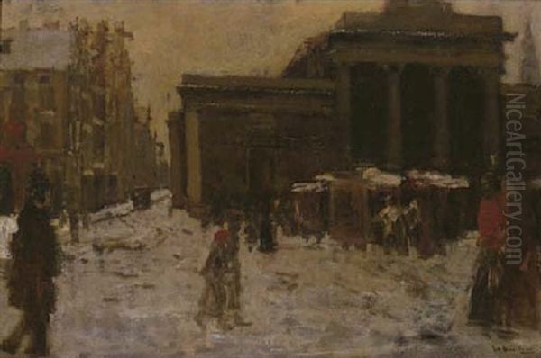 The Old Stock Exchange, Amsterdam Oil Painting by George Hendrik Breitner