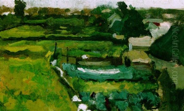 A Landscape Oil Painting by George Hendrik Breitner