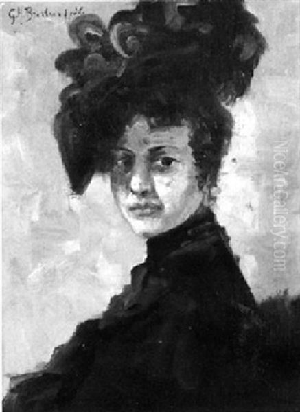 Portrat Einer Dame Oil Painting by George Hendrik Breitner