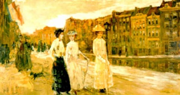 Drie Vrouwen Oil Painting by George Hendrik Breitner