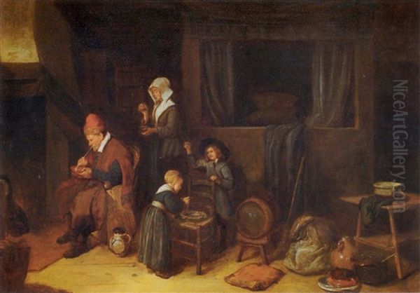 Rast Einer Milit,reinheit Oil Painting by Quiringh Gerritsz van Brekelenkam