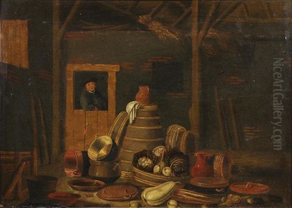 Interior Scene With Merchant And Wares Oil Painting by Quiringh Gerritsz van Brekelenkam