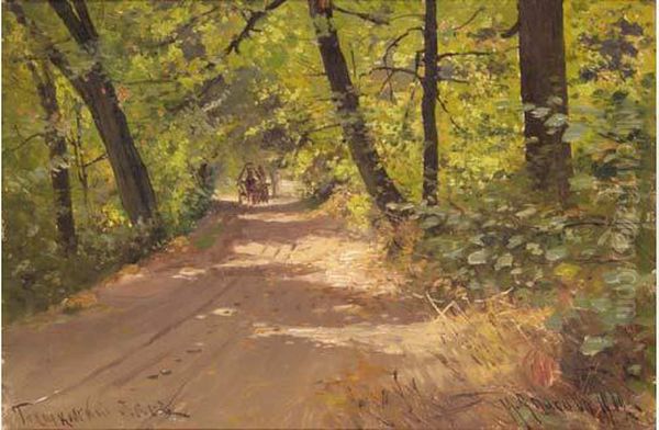 Gladkovsky Forest Oil Painting by Mikhail Alisov