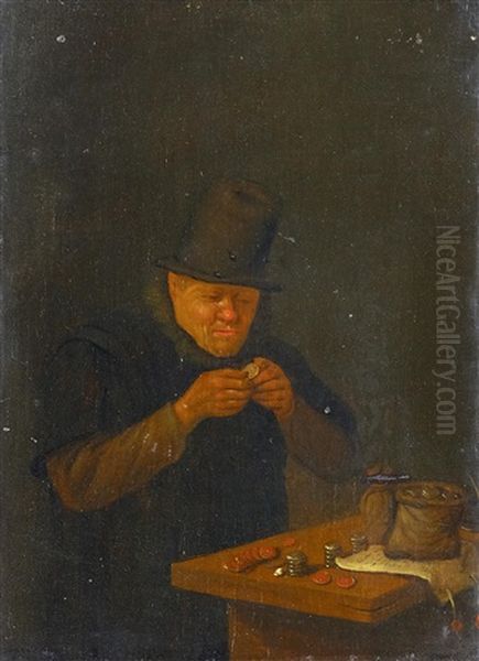 Geldverleiher Zahlt Sein Geld Oil Painting by Quiringh Gerritsz van Brekelenkam