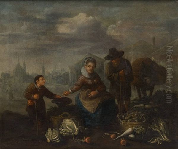 Scene De Marche Oil Painting by Quiringh Gerritsz van Brekelenkam