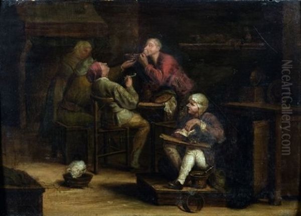 Reunion De Fumeurs A L'auberge Oil Painting by Quiringh Gerritsz van Brekelenkam