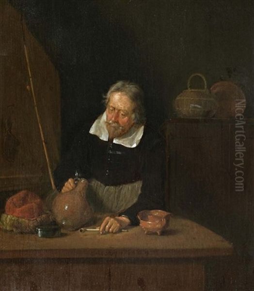 Der Kannekijker Oil Painting by Quiringh Gerritsz van Brekelenkam