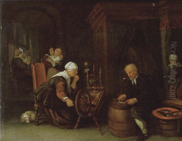 Bauernfamilie In Der Stube Oil Painting by Quiringh Gerritsz van Brekelenkam