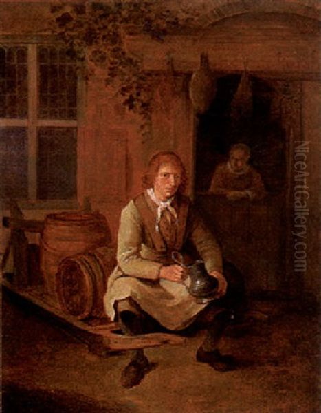 Ein Weinhandler Oil Painting by Quiringh Gerritsz van Brekelenkam