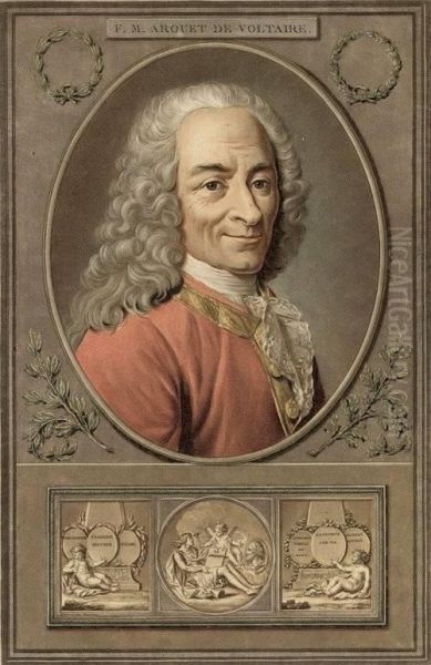 Bildnis Voltaire Oil Painting by Pierre-Michel Alix