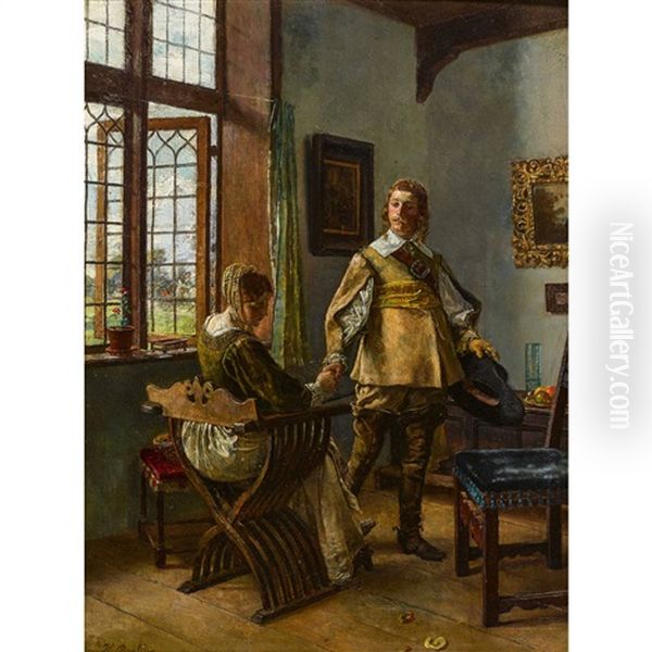 Der Abschied Oil Painting by Heinrich Breling