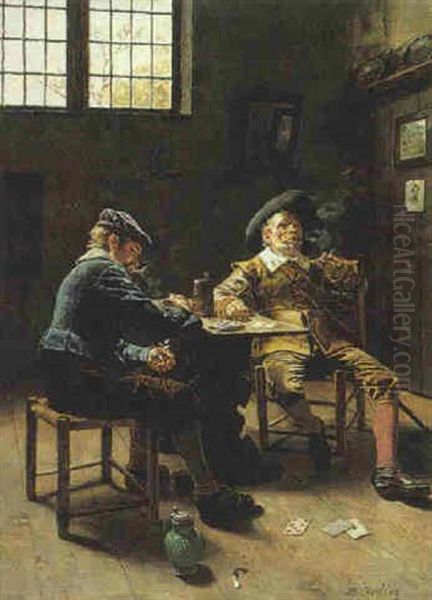 After The Game Oil Painting by Heinrich Breling