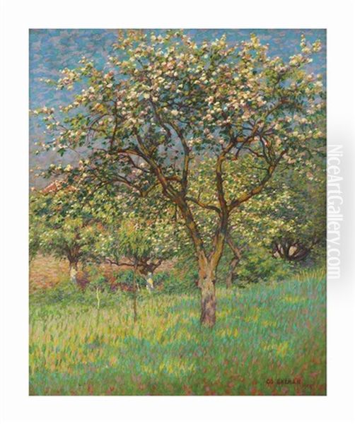 Blossoming Trees In Het Gooi Oil Painting by Co (Jacobus Ahazuerus) Breman