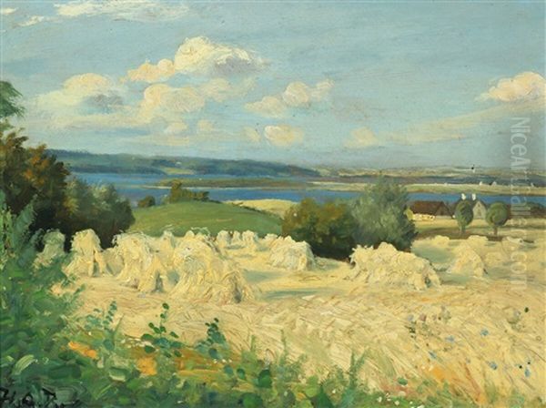 Summer Landscape Oil Painting by Hans Andersen Brendekilde