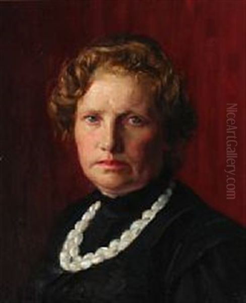 Portrait Of A Woman Oil Painting by Hans Andersen Brendekilde