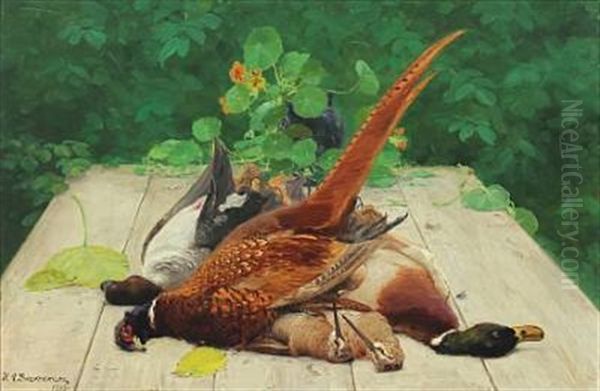 Still Life With Game Oil Painting by Hans Andersen Brendekilde