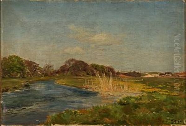 Susaaen Ved Herlufsholm Oil Painting by Hans Andersen Brendekilde